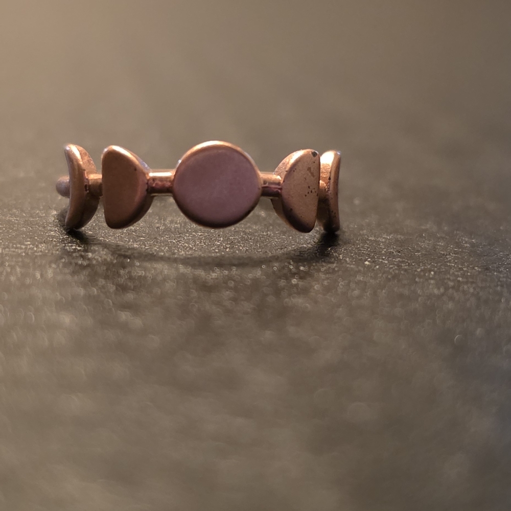 Pura Vida Rose Gold Moon Phase Ring